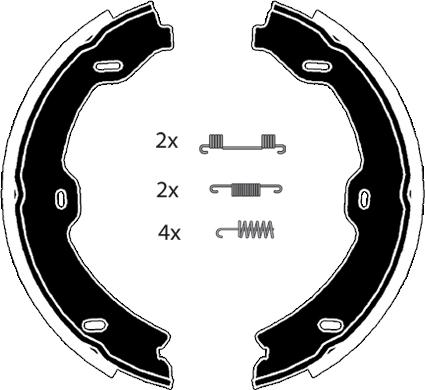 Raicam RA29311 - Комплект спирачна челюст, ръчна спирачка vvparts.bg