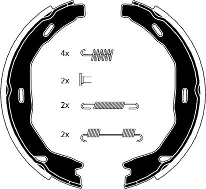 Raicam RA29281 - Комплект спирачна челюст, ръчна спирачка vvparts.bg