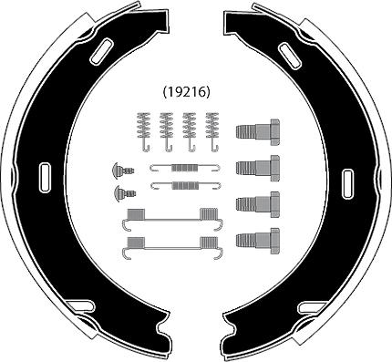 Raicam RA26872 - Комплект спирачна челюст, ръчна спирачка vvparts.bg