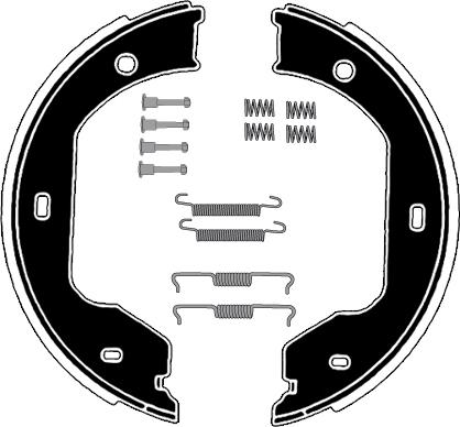 Raicam RA28621 - Комплект спирачна челюст, ръчна спирачка vvparts.bg