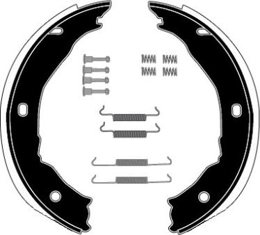 Raicam RA28361 - Комплект спирачна челюст, ръчна спирачка vvparts.bg