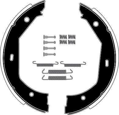 Raicam RA28261 - Комплект спирачна челюст, ръчна спирачка vvparts.bg