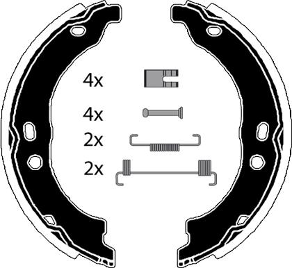 Raicam RA28711 - Комплект спирачна челюст, ръчна спирачка vvparts.bg