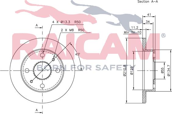 Raicam RD00988 - Спирачен диск vvparts.bg