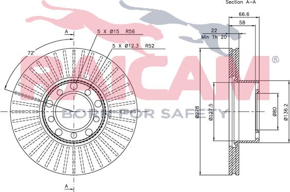 Raicam RD00463 - Спирачен диск vvparts.bg