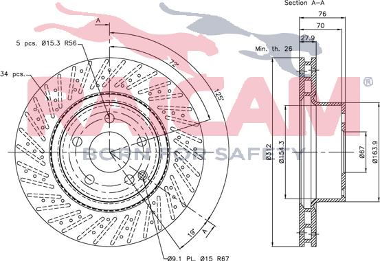 Raicam RD00467 - Спирачен диск vvparts.bg