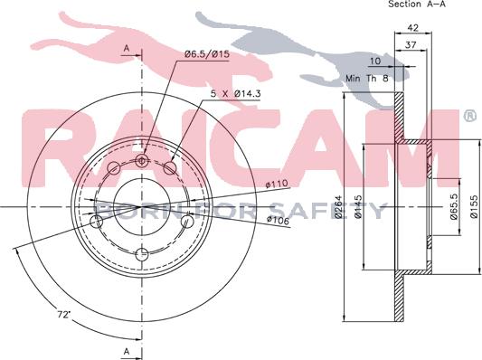 Raicam RD00593 - Спирачен диск vvparts.bg