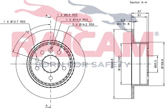 Raicam RD00572 - Спирачен диск vvparts.bg