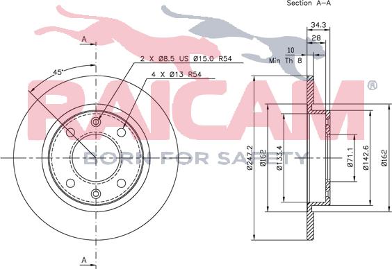 Raicam RD00630 - Спирачен диск vvparts.bg