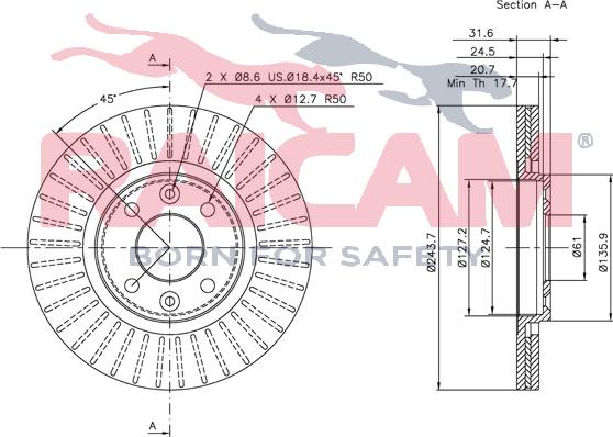 Raicam RD00674 - Спирачен диск vvparts.bg