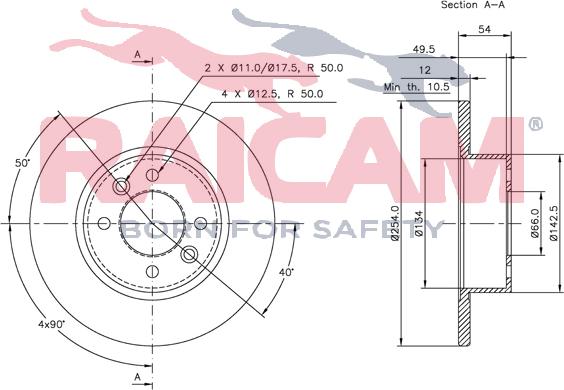 Raicam RD00673 - Спирачен диск vvparts.bg