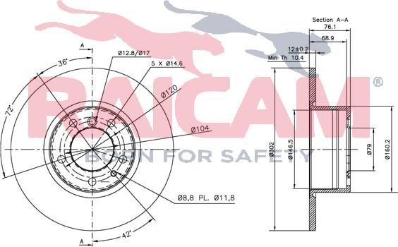 Raicam RD00044 - Спирачен диск vvparts.bg