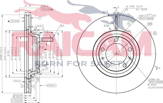 Raicam RD00007 - Спирачен диск vvparts.bg