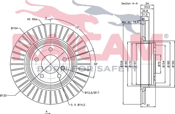 Raicam RD00085 - Спирачен диск vvparts.bg