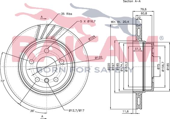 Raicam RD00088 - Спирачен диск vvparts.bg