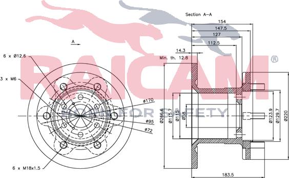 Raicam RD00191 - Спирачен диск vvparts.bg