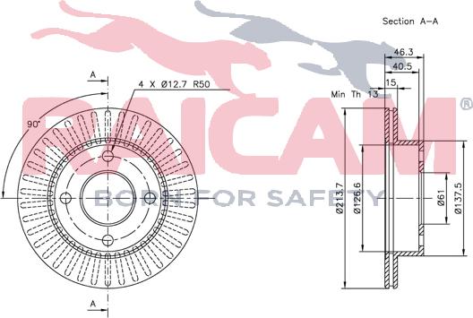 Raicam RD00146 - Спирачен диск vvparts.bg