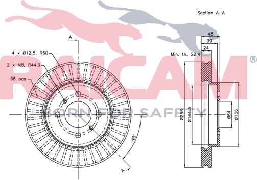 Raicam RD00355 - Спирачен диск vvparts.bg