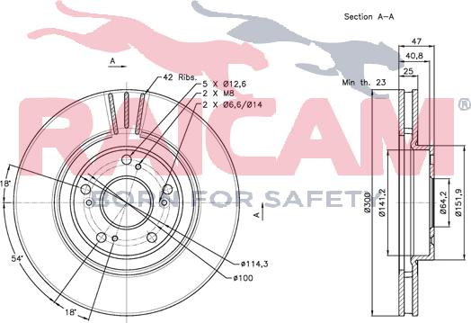 Raicam RD00305 - Спирачен диск vvparts.bg