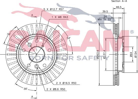 Raicam RD00383 - Спирачен диск vvparts.bg