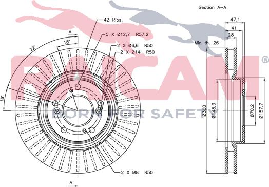 Raicam RD00295 - Спирачен диск vvparts.bg