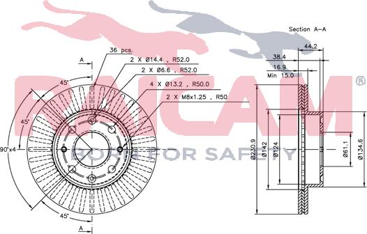 Raicam RD00280 - Спирачен диск vvparts.bg