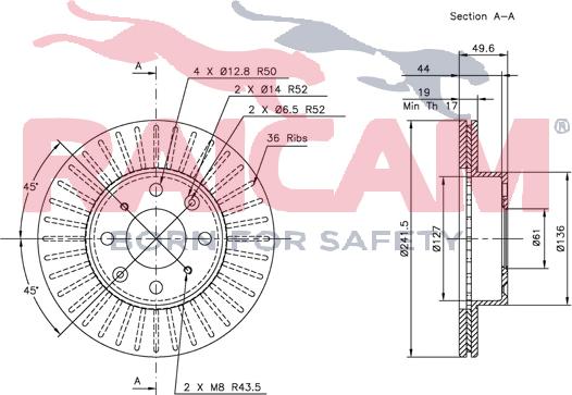 Raicam RD00281 - Спирачен диск vvparts.bg