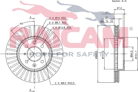 Raicam RD00710 - Спирачен диск vvparts.bg