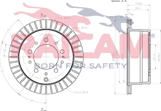 Raicam RD01407 - Спирачен диск vvparts.bg