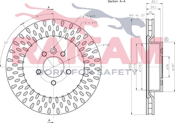 Raicam RD01169 - Спирачен диск vvparts.bg