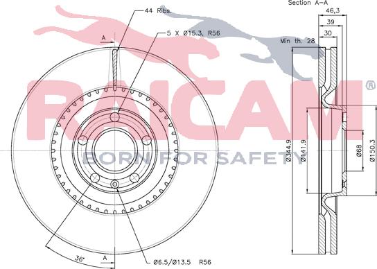 Raicam RD01118 - Спирачен диск vvparts.bg