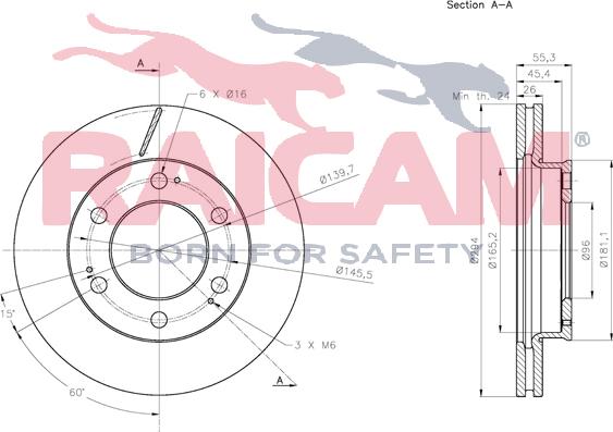 Raicam RD01384 - Спирачен диск vvparts.bg