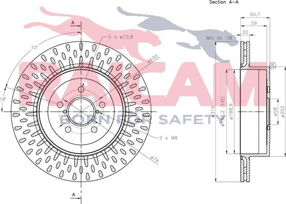 Raicam RD01380 - Спирачен диск vvparts.bg