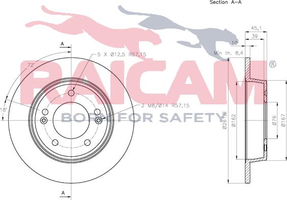 Raicam RD01230 - Спирачен диск vvparts.bg