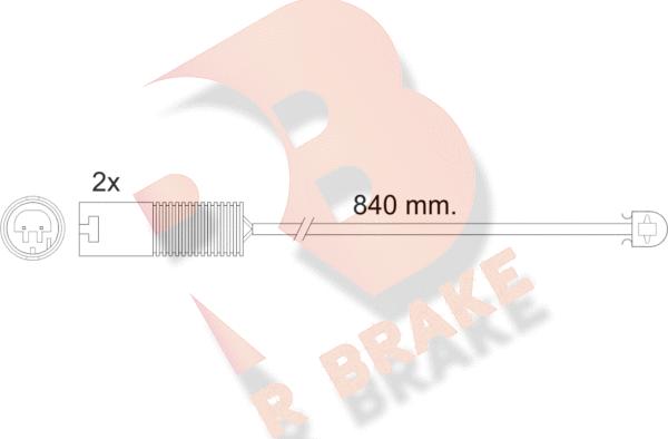 R Brake 610426RB - Предупредителен контактен сензор, износване на накладките vvparts.bg