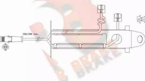 R Brake 610428RB - Предупредителен контактен сензор, износване на накладките vvparts.bg