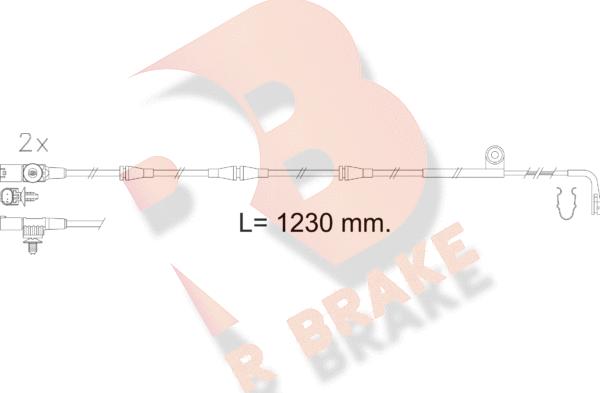 R Brake 610616RB - Предупредителен контактен сензор, износване на накладките vvparts.bg