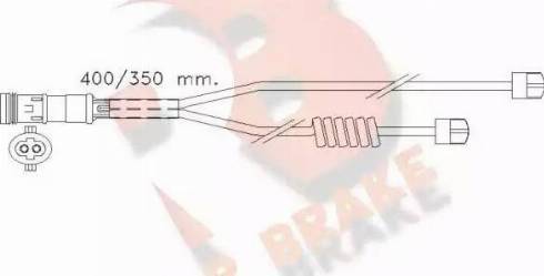 R Brake 610338RB - Предупредителен контактен сензор, износване на накладките vvparts.bg