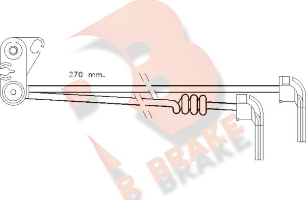 R Brake 610280RB - Предупредителен контактен сензор, износване на накладките vvparts.bg