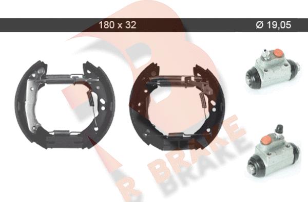 R Brake 79RBKT0096 - Комплект спирачна челюст vvparts.bg