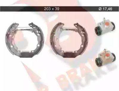 R Brake 79RBKT0054 - Комплект спирачна челюст vvparts.bg