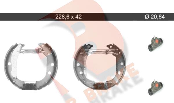 R Brake 79RBKT0052 - Комплект спирачна челюст vvparts.bg