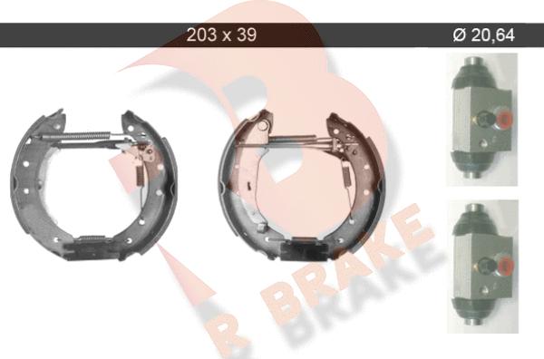 R Brake 79RBKT0066 - Комплект спирачна челюст vvparts.bg