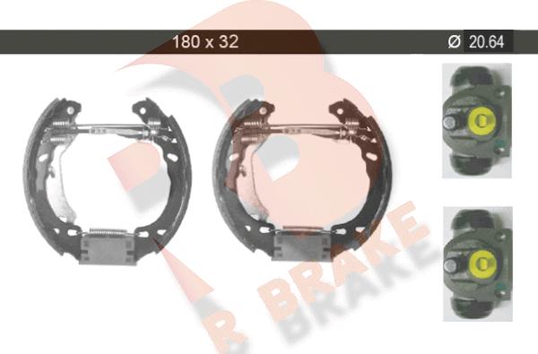 R Brake 79RBKT0010 - Комплект спирачна челюст vvparts.bg