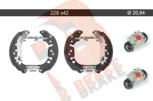 R Brake 79RBKT0017 - Комплект спирачна челюст vvparts.bg