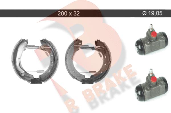 R Brake 79RBKT0082 - Комплект спирачна челюст vvparts.bg