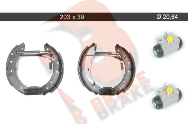 R Brake 79RBKT0087 - Комплект спирачна челюст vvparts.bg