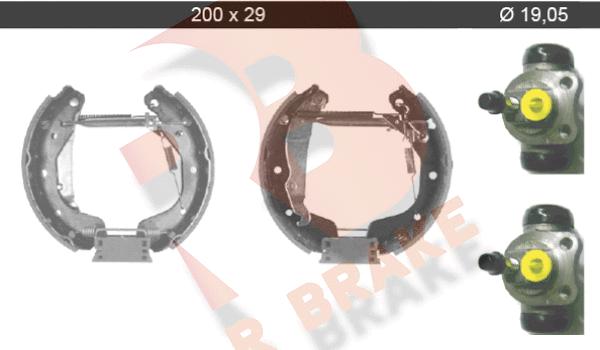 R Brake 79RBKT0039 - Комплект спирачна челюст vvparts.bg