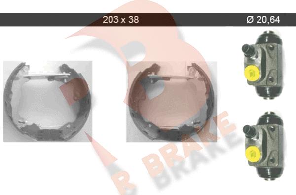 R Brake 79RBKT0034 - Комплект спирачна челюст vvparts.bg