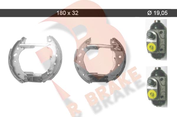 R Brake 79RBKT0025 - Комплект спирачна челюст vvparts.bg
